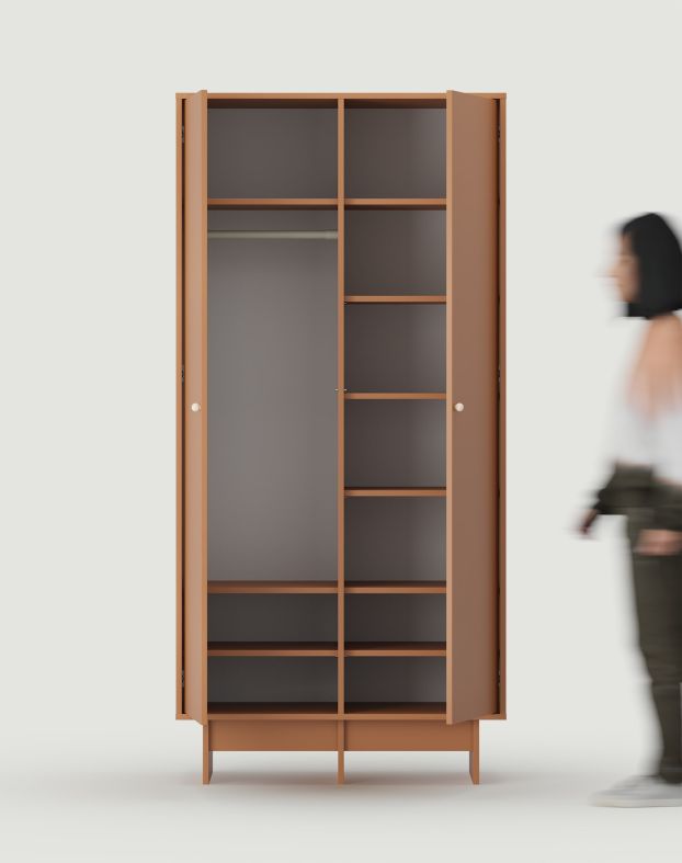 Szafa głęboka z drążkiem w stylu JAPANDI KABE SZK05