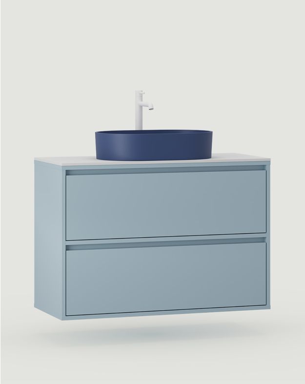 Szafka ODIS z umywalką OMNIRES wisząca WOU02
Kolor: Gołębi Błękit
Umywalka: Shell M+ Midnight Blue OMNIRES
Bateria: Wysoka Y Biały Mat OMNIRES
Blat: Biały Krystaliczny Spiek