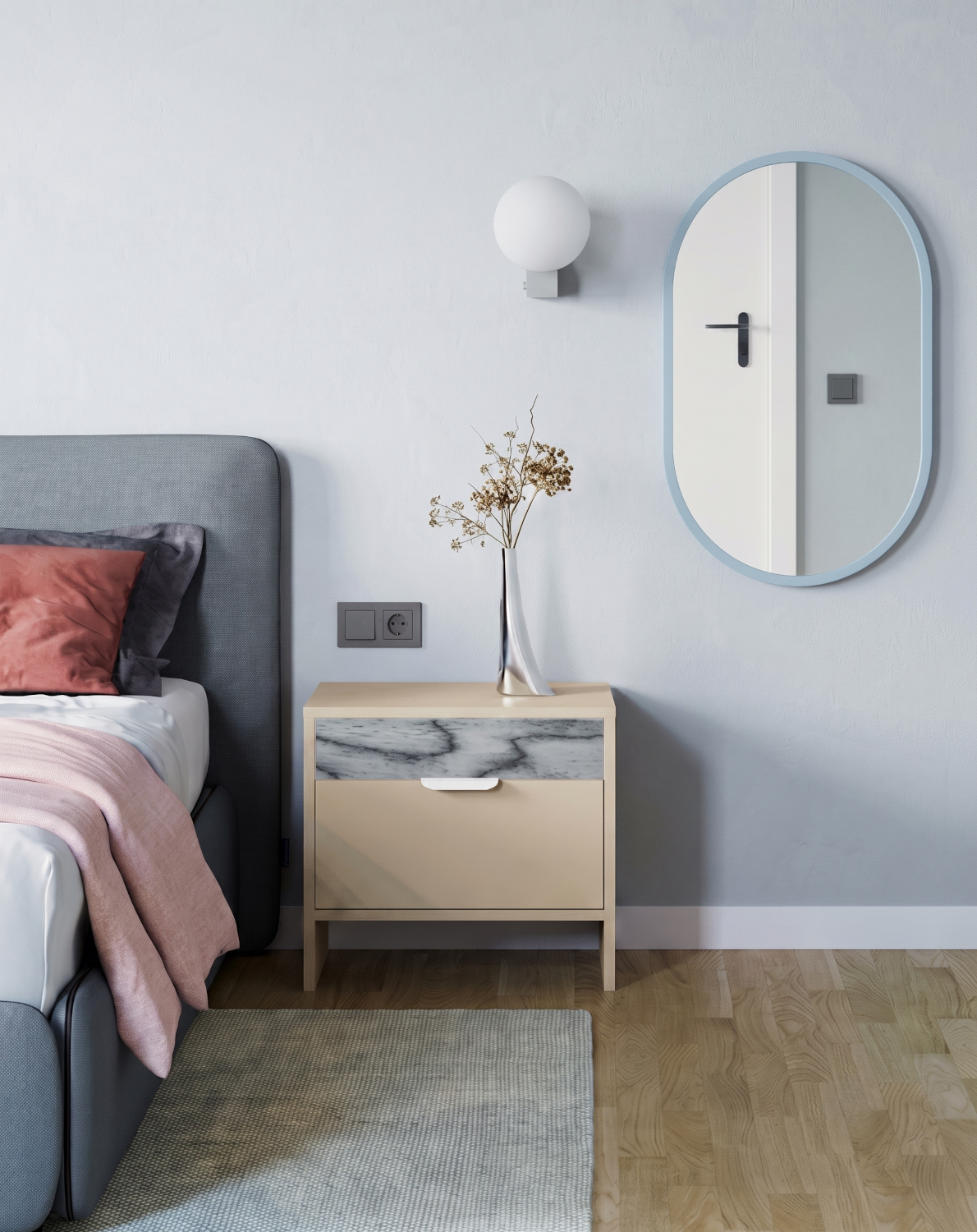 OUTLET Lustro wiszące małe LAYERS LAY58
