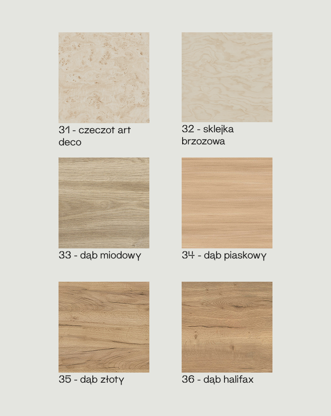 Zestaw próbek płyt laminowanych