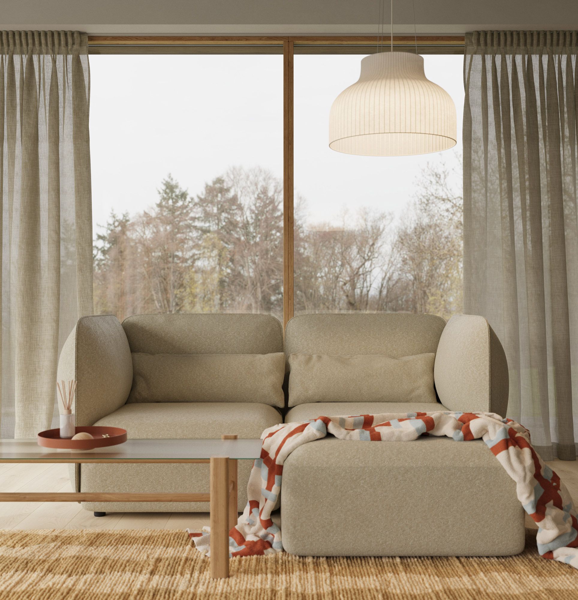 Dwuosobowa sofa narożna prawa NEDO NED02P