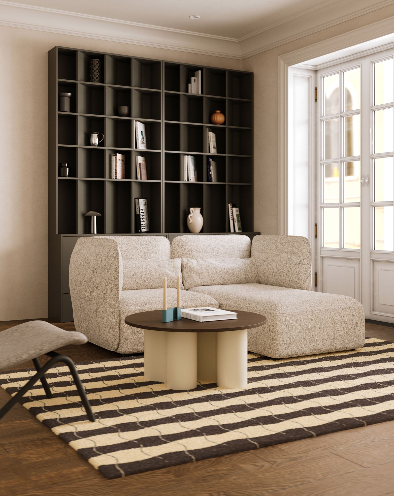 Dwuosobowa sofa narożna prawa NEDO NED02P