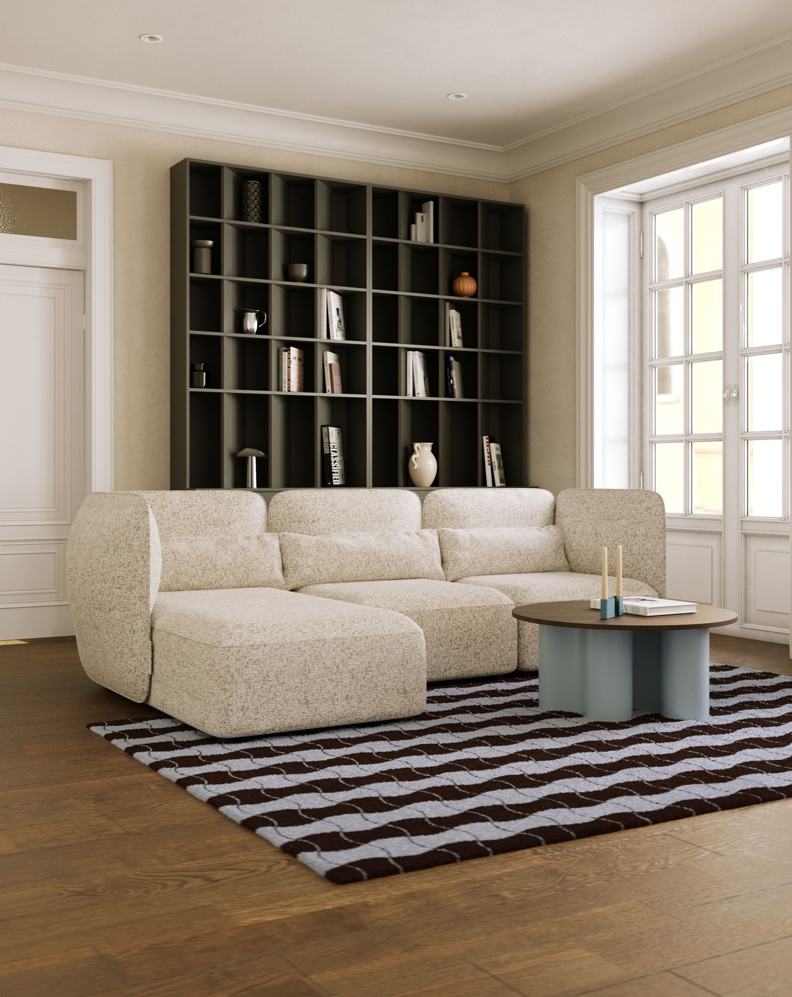 Narożna sofa trzyosobowa NEDO NED05L – lewa strona