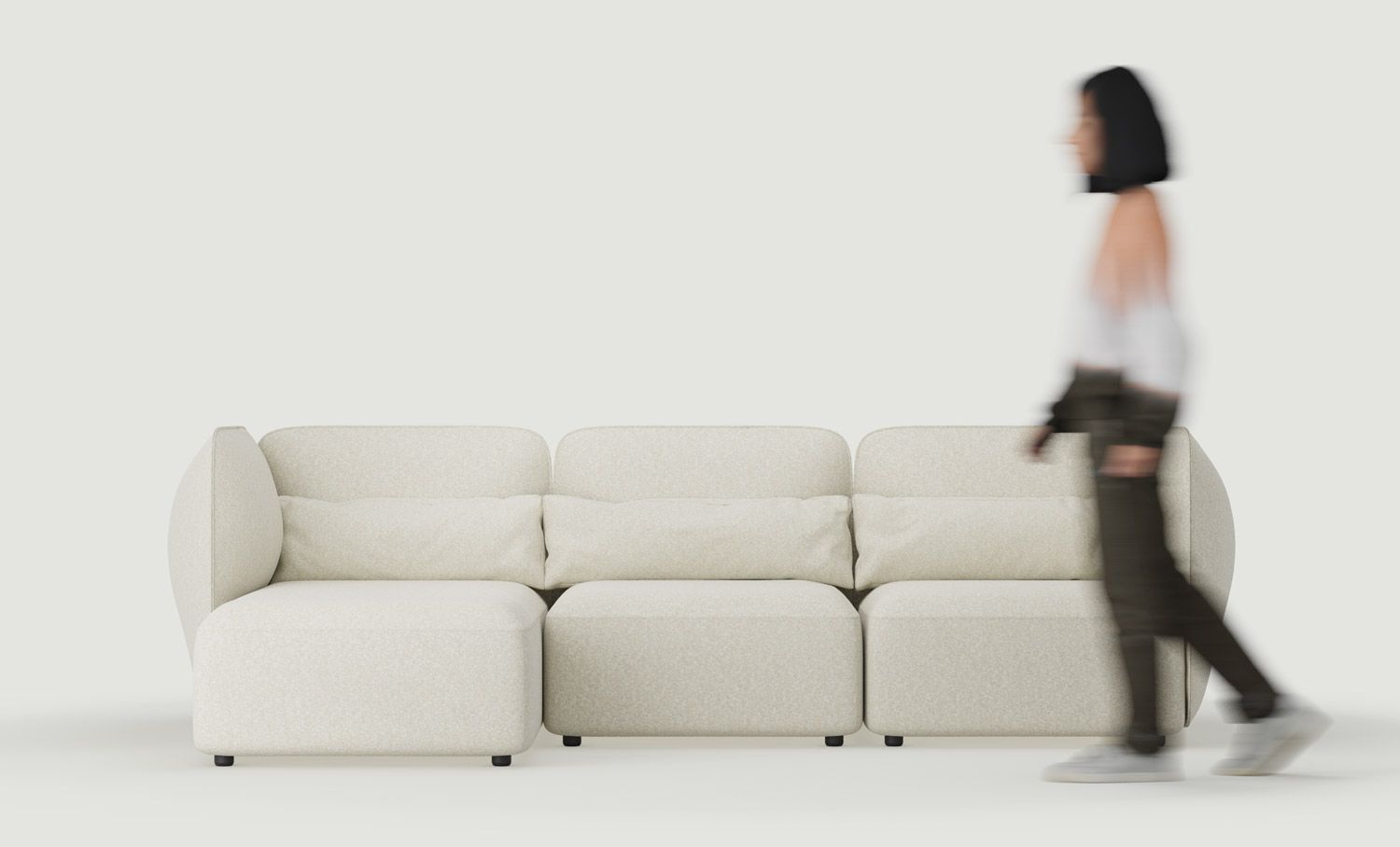 Narożna sofa trzyosobowa NEDO NED05L – lewa strona