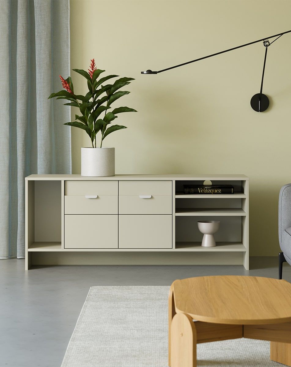 Sideboard komoda LAYERS LAY56
Kolor: Droga Mleczna
Kolor drugiej warstwy frontu: Droga Mleczna
Uchwyt: Uchwyt LAYERS 110 Droga Mleczna