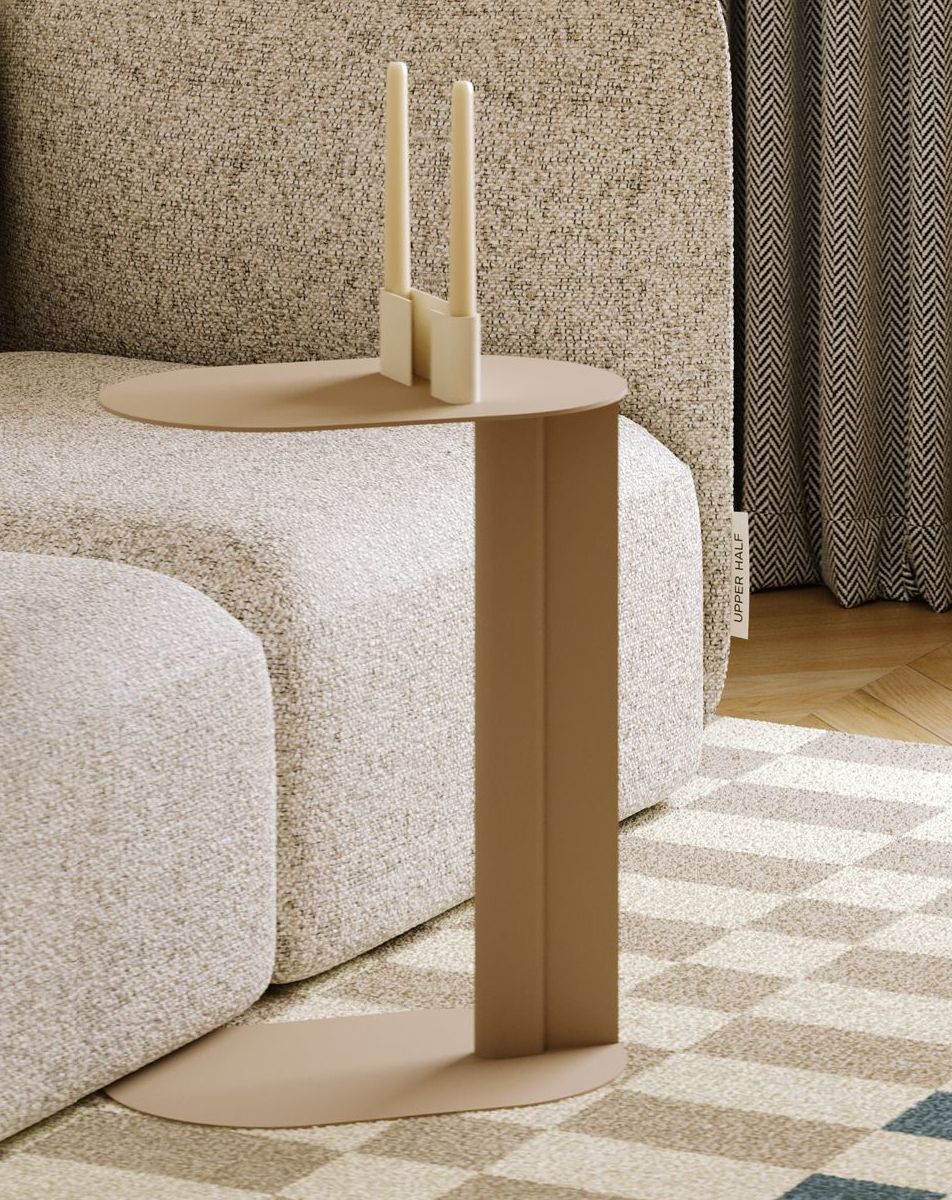 OUTLET Stolik pomocniczy stalowy LONDO Cappuccino