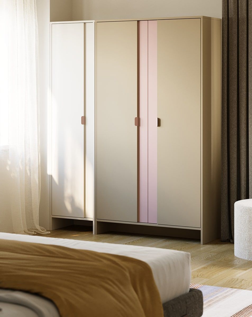 Szafa LAYERS LAY42
Kolor: Popielata Glina
Kolor 2: Antyczna Róża
Uchwyt: Uchwyt Krawędziowy LAYERS 110 Porcelanowa Biel