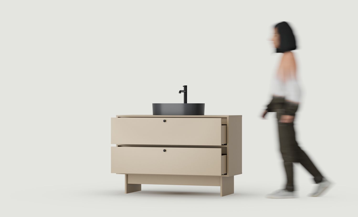 Szafka KABE z umywalką OMNIRES KU02 w stylu JAPANDI
Kolor: Cappuccino
Uchwyt: Uchwyt Kula Czarna KD
Umywalka: OVO M+ Black LAVA OMNIRES
Bateria: Wysoka Y Czarny OMNIRES