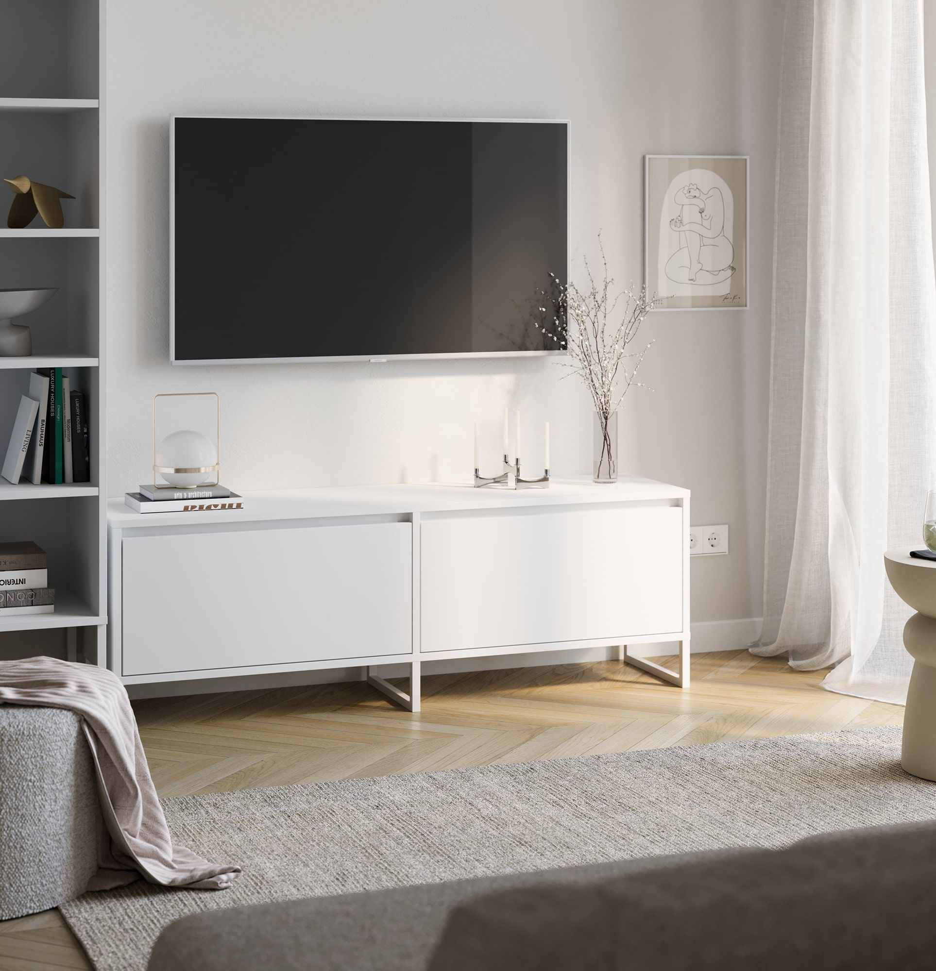 Szafka RTV ODIS BTV2K
Kolor: Porcelanowa Biel
Kolor nogi: Noga Biała
                            