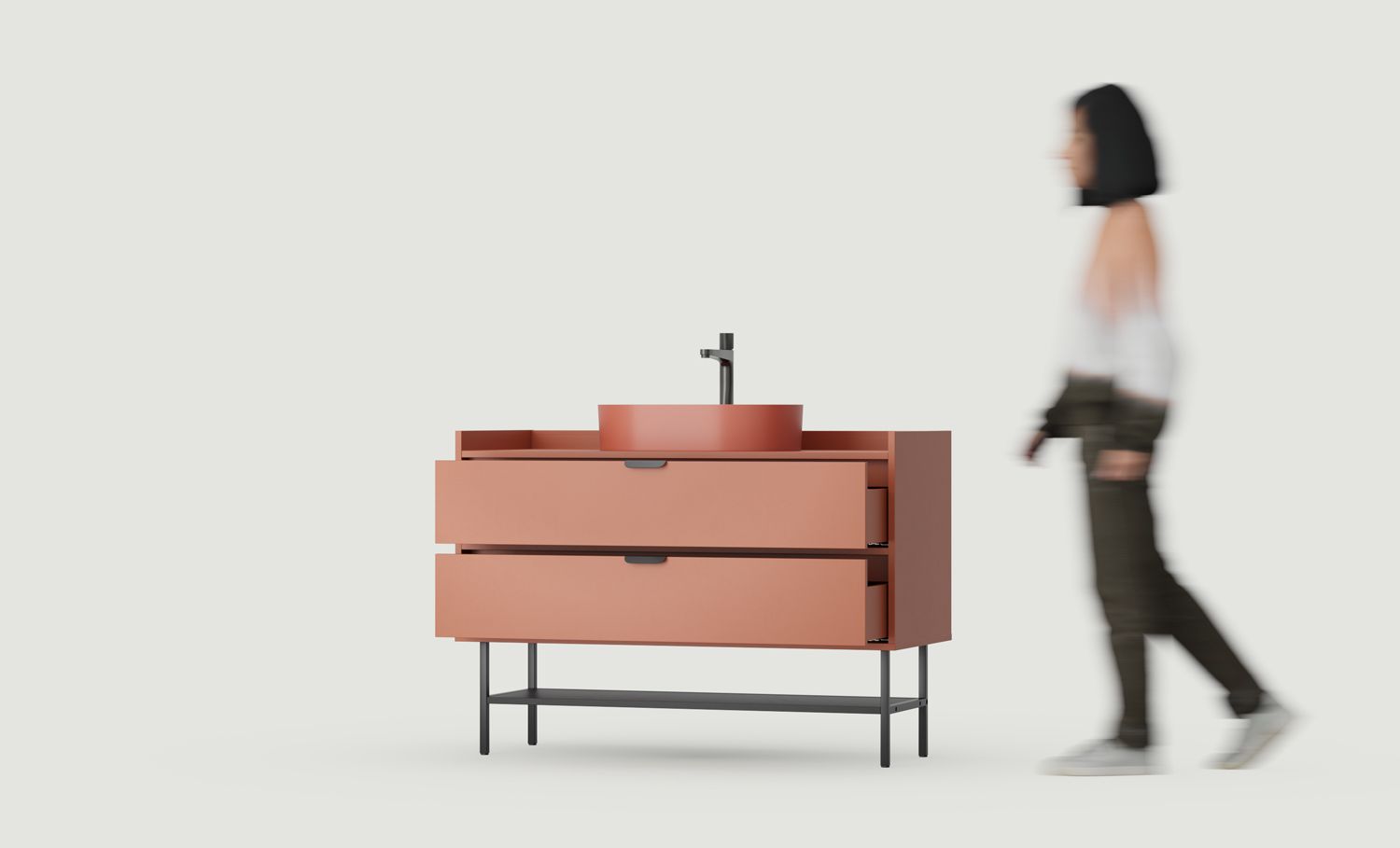 Szafka SIGI z umywalką OMNIRES SU02
Kolor: Ognista Terakota
Noga: Czarna
Uchwyt: Uchwyt LAYERS 110 Czarny
Umywalka: OVO M+ Terracotta OMNIRES
Bateria: Wysoka Y Czarny OMNIRES